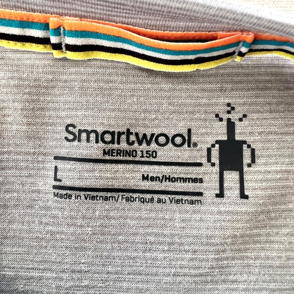 SMARTWOOL Merino 150 Crew Neck Base Layer in Light Gray - L - Picture 4 of 8